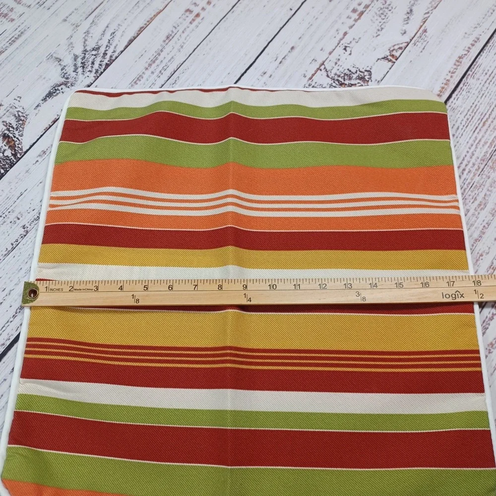 PCinfuns (Pampered Chef) Patio Chair Covers 18x18 Multi NWOT Striped Set of 8